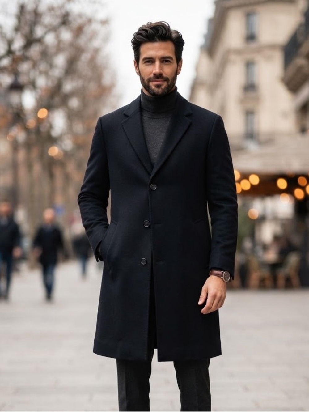 LORO PIANA for Nordstrom Cashmere Black Coat